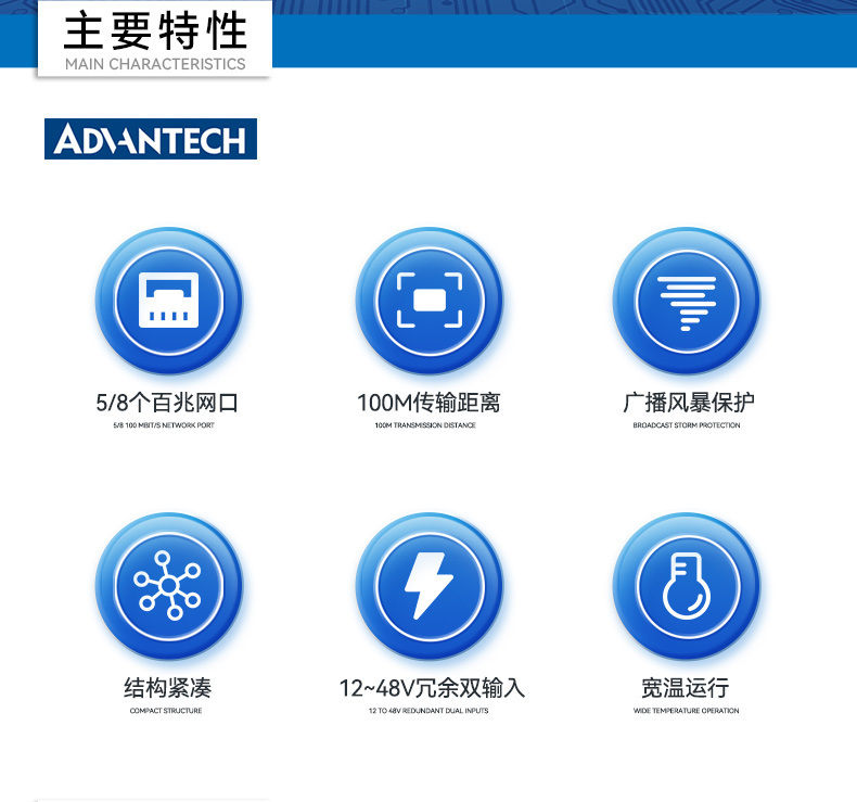 研華寬溫網(wǎng)口交換機,提供廣播風(fēng)暴保護,EKI-2528-BE.jpg